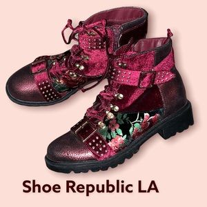 Shoe Republic LA Floral Boots NWOT Sz 7.5